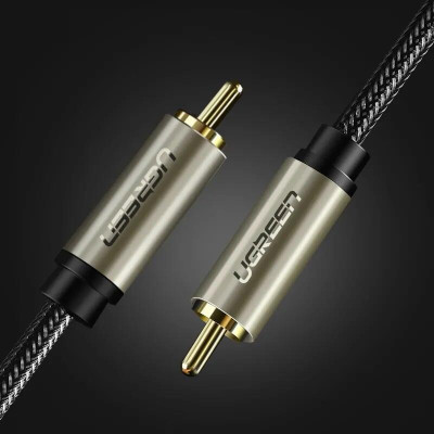 Ugreen UG20744AV133TK 15M màu Xám Cáp âm thanh bông sen Coaxial cao cấp - HÀNG CHÍNH HÃNG