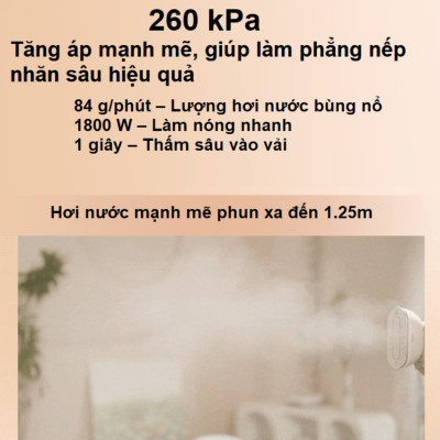 Bàn là, ủi hơi nước cầm tay công suất lớn 1800W. Thương hiệu Hà Lan cao cấp Philips - STE0850/50 - Hàng nhập khẩu