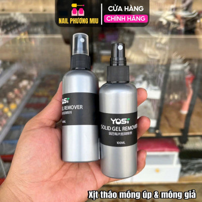 Xịt Tháo Móng Úp YOSI 100ml Để Thay Thế Móng Mới Làm Nail, Nhanh Gọn An Toàn, Không Xước Móng, Tiết Kiệm Thời Gian Làm  Phá Gel Cleansing
