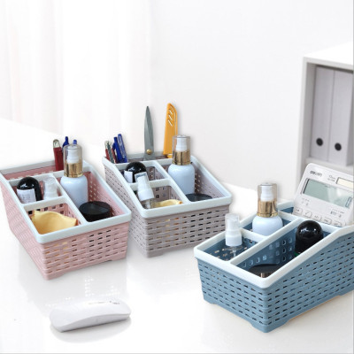   Khay 4 ngăn đa năng đựng mỹ phẩm bút điều khiển điện thoại - Kệ nhựa để bàn đựng đồ tiện ích nhựa nhật - MH5688VN