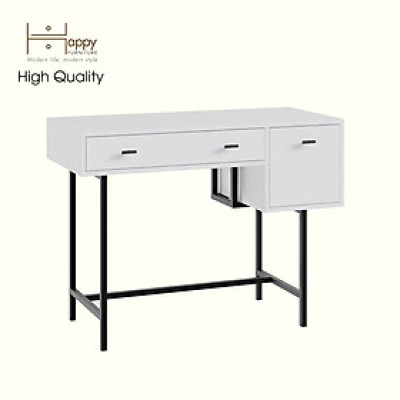 [Happy Home Furniture] BECKY, Bàn làm việc 2 ngăn - chân sắt ,  100cm x 45cm x 75cm ( DxRxC), BAN_006