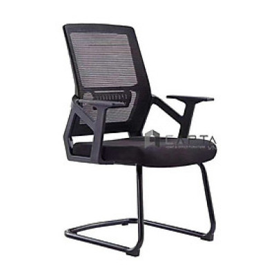 Ghế phòng họp chân quỳ CV4289-M Nội thất Capta Lưng lưới trung chân thép quỳ màu đen hcm