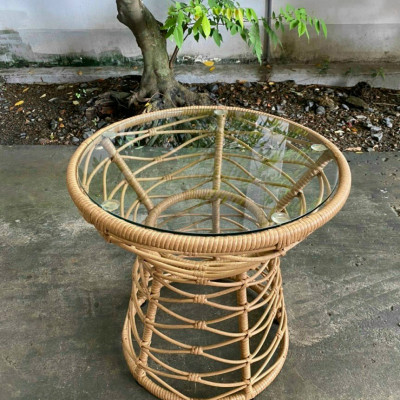 Bộ bàn ghế ban công sân vườn Tundo nhựa đan giả mây