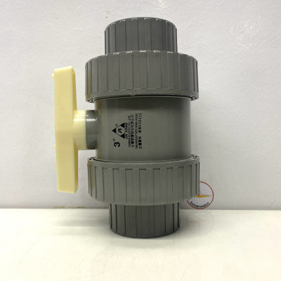 Van hai (2) đầu rắc co 90 nhựa PVC Jiarong _ UB030