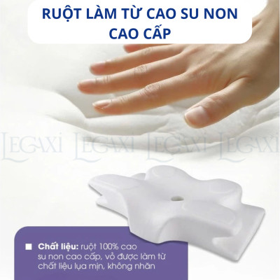 Gối Công Thái Học Bằng Cao Su Non, Giúp Ngủ Nhanh, Ngủ Sâu, Giảm Đau Mỏi Cổ Vai Gáy, Chống Ngủ Ngáy