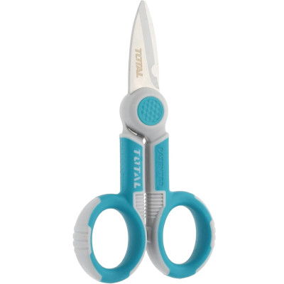 Kéo thợ điện chuyên dụng dài 145mm TOTAL THT1155871 - Làm từ thép không gỉ, độ dày lưỡi kéo 3mm - Tốc độ 247