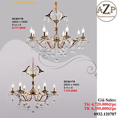 ĐÈN THẢ TRẦN (TAY) / ĐÈN TRANG TRÍ AZP-TT841 phong cách Tân Cổ Điển, hàng nhập khẩu AZP