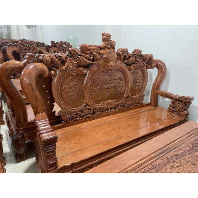 Bộ bàn ghế cao cấp phượng gỗ hương đá - Nội thất phòng bếp - Nội thất gia đình - Nội thất sang trọng