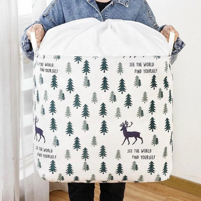 Giỏ đựng quần áo bằng vải cỡ lớn , túi đựng chăn gấp gọn Chính Hãng TOKDODO (Giao Màu Ngẫu Nhiên)