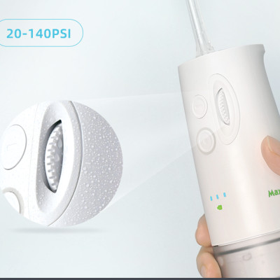 Máy tăm nước cá nhân (Máy tăm nước du lịch) MAXVI FL01 Có nút điều chỉnh tốc lực  Bảo hành 1 năm 1 đổi 1 Đèn led sáng công tắc Bình nước 300ml thoải mái dùng