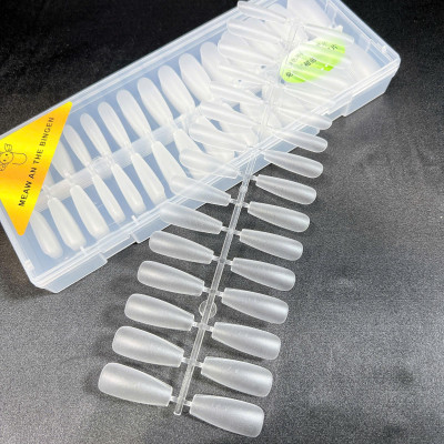 Móng Úp Nhám Chia Vạch 300 Móng Dạng Hộp Vỉ, Hộp Móng Có Vân Ngăn Rời Siêu Dài Có Vân Làm Nail Nữ Women