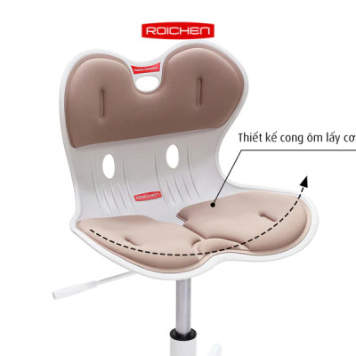 [Ghế Roichen WOW Minh ngọc] Ghế chỉnh dáng ngồi đúng  có chân xoay Roichen - WOW Hàn Quốc. Nhiều màu lựa chọn.