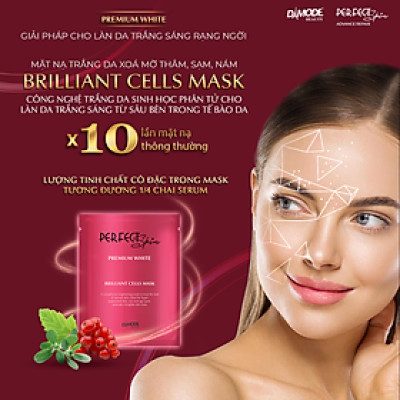 Mặt nạ tinh chất cô đặc cho da mờ da thâm da sạm BRILLIANT CELL MASK DAMODE 3 cái dùng thử 