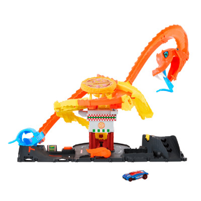 Đồ Chơi Cuộc Chiến Giữa Rắn Hổ Mang Và Tiệm Pizza Hot Wheels City HTN81