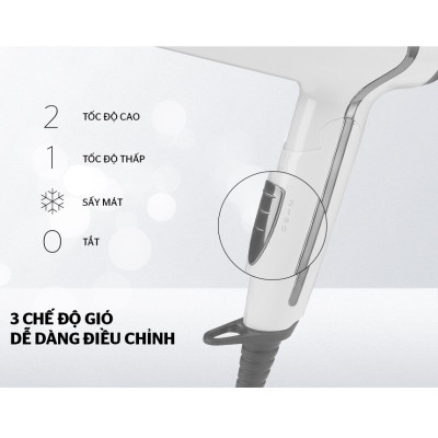 Máy sấy tóc gấp gọn Sunhouse SHD2308W 1500W - Hàng chính hãng