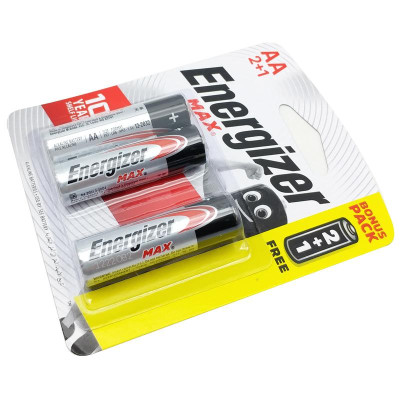 Vỉ 3 Viên Pin AA Max - Energizer E91 BP2+1