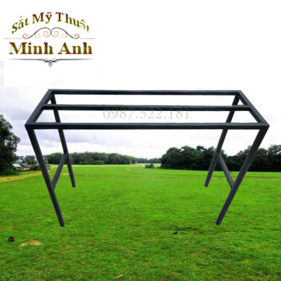 Kệ kê chậu cây ban công sân thượng. Dài 80cm. Rộng 20-25-30cm. Cao 30-40-50-60cm. 1,2,3 nan phụ giằng chân. hộp thép 2x2cm ( Hàng Chính Hãng )