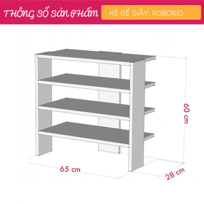 Kệ giầy đẹp gỗ MDF thiết kế tiện dụng SMLIFE Roborio