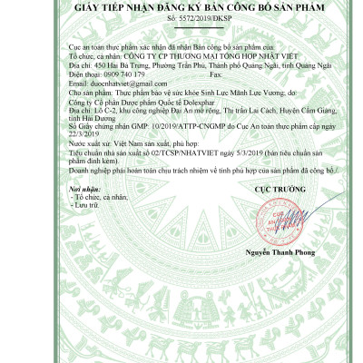 THỰC PHẨM BẢO VỆ SỨC KHỎE SINH LỰC MÃNH LỰC VƯƠNG