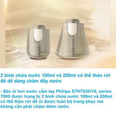 Bàn ủi hơi nước cầm tay 2 trong 1 Philips STH7030/18, công suất 1500W - Hàng Chính Hãng