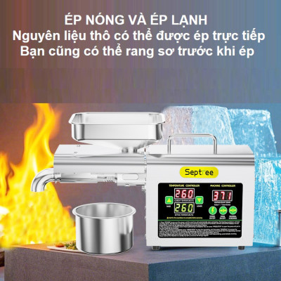Máy ép dầu ăn thực vật chuyên dụng, dùng trong gia đình. Thương hiệu Mỹ cao cấp Septree - T2S -  HÀNG CHÍNH HÃNG