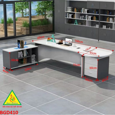 Bàn giám đốc gỗ MDF đơn giản , phong cách hiện đại BGD410 - NỘI THẤT LẮP RÁP VIENDONGADV