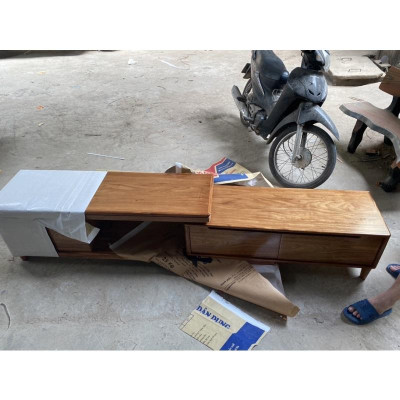 kệ rút gỗ hương xám tiện lợi từ 2m kéo dài 2m6