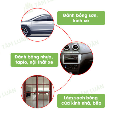 Đánh bóng xe hơi miếng phớt, mút bọt biển bôi dưỡng, phụ kiện ô tô Tâm Luân