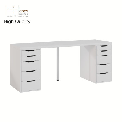 [Happy Home Furniture] LIDA, Bàn làm việc 2 bên ngăn tủ  - 2m x 60cm  ,  200cm x 60cm x 73cm ( DxRxC), BAN_025