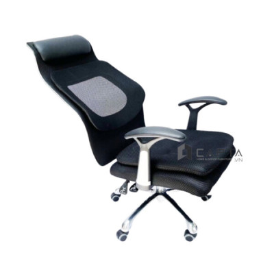 Ghế làm việc chân xoay ngả lưng nằm thư giãn CM4287-M Lưng lưới nệm vải lưới ngồi 2 lớp chân thép xoay nâng hạ hcm