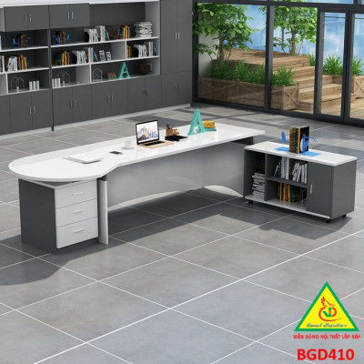 Bàn giám đốc gỗ MDF đơn giản , phong cách hiện đại BGD410 - NỘI THẤT LẮP RÁP VIENDONGADV