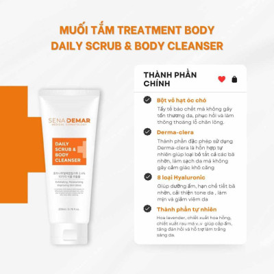 Muối tắm tẩy tế bào chết body SENADEMAR 200ml trắng da,sáng mịn hạn 2027