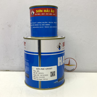 Sơn epoxy Hải Âu màu đỏ EP551 1L/Bộ