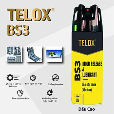 Thùng 24 bình xịt bôi trơn Telox BS3 Cao 450ml - Mold Release & Lubricant (high)