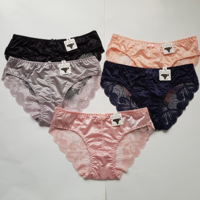 combo 5 chiếc quần lót ren lụa đính nơ phong cách tiểu thư cực xinh