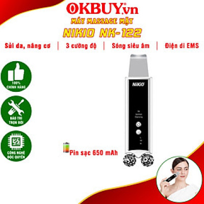 Máy Sủi Da Tẩy Tế Bào Chết Nikio NK-122 (2in1)- Massage Nâng Cơ Mặt Hỗ Trợ Tạo Hình Vline, Xóa Nhăn, Chống Lão Hóa, Săn Chắc Da, Làm Sạch Da Chuyên Nghiệp