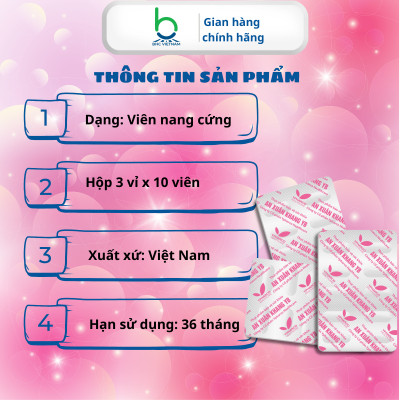 Viên Uống AN XUÂN KHANG YB Hỗ Trợ Giảm Mất Ngủ, Khô Da, Cân Bằng Nội Tiết Tố Nữ, Tiền Mãn Kinh