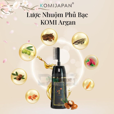 Lược nhuộm tóc, Dầu gội Phủ Bạc thảo dược, 350ml, Komi Nhật Bản 