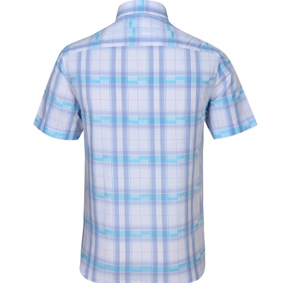 Áo sơ mi nam KHATOCO ngắn tay kẻ caro A1MN468T2-CNCR071-2409-N