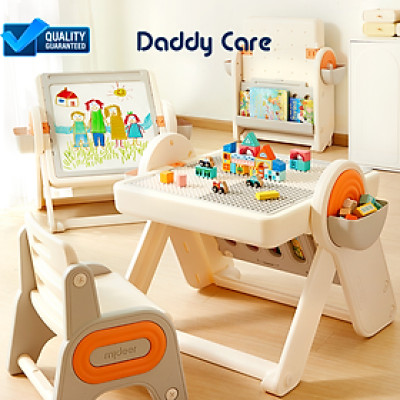 Bàn gấp gọn đa năng kèm bảng từ tính và ghế ngồi cho bé Mideer Multifunctional Block Table