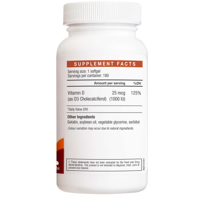 VIÊN UỐNG BỔ SUNG VITAMIN D3 HỖ TRỢ XƯƠNG KHỚP & MIỄN DỊCH LAC VITAMIN D3 1000 IU (180 VIÊN)