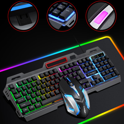 Bộ Phím Chuột T-Wolf TF600 Led 7 Màu – Hàng Chính Hãng