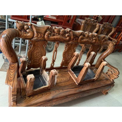 Bộ bàn ghế phòng khách gỗ tràm cột 10 đồ gỗ BÌNH LONG