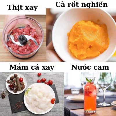 Máy xay sinh tố cầm tay đa năng 4IN1 SOKANY SK-02011, nhiều chức năng, công suất 800W, xay cực khỏe - HÀNG CHÍNH HÃNG