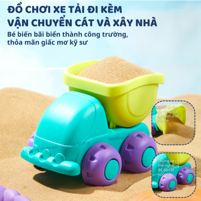Đồ chơi xúc cát cho bé trai bé gái đi biển Mideer Versatile Beach Play Set Castle of Soldier