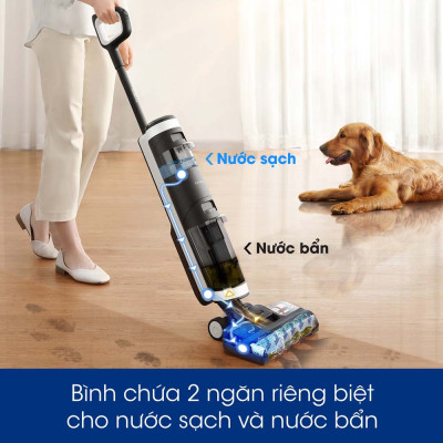Máy Hút Bụi Lau Sàn Khô Uớt Tự Giặt Giẻ TINECO Floor One S3 Thương Hiệu Mỹ Lực Hút 12,000 Pa, Có Kết Nối App Theo Dõi, Công Suất 220 W - Hàng Chính Hãng - Bảo Hành 24 Tháng