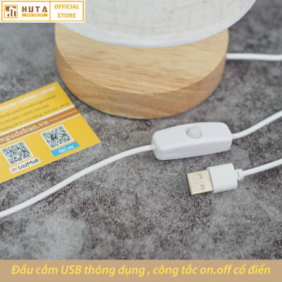 Đèn Ngủ HUTA Light For Life G9 Mini Phong Cách Vintage, Đầu Cắm USB, Decor Trang Trí Phòng Ngủ, Đầu Giường, Dải Led Ánh Sáng Vàng