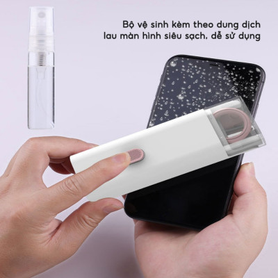 Bộ Dụng Cụ Vệ Sinh Tai Nghe, Bàn Phím, Máy Tính Đa Năng 7 Trong 1, Nhỏ Gọn, Tiện Lợi , Bộ Vệ Sinh Laptop Đa Năng 7 in 1 7in1 Cao Cấp Vệ Sinh Tai Nghe, Điện Thoại, Màn Hình, Máy ảnh Nhựa Abs Cao Cấp Dùng Cho / Airpods / iPhone / iPad - Hàng Nhập Khẩu