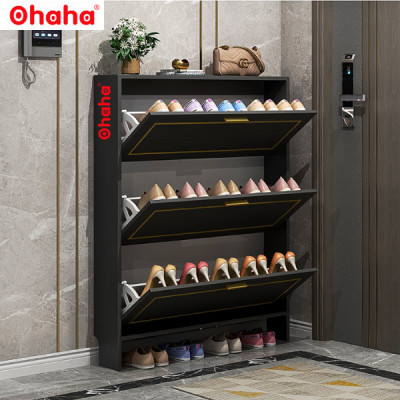 [Kèm Ảnh Thực Tế - Miễn phí vận chuyển & Lắp đặt] Tủ giày thông minh siêu mỏng cao cấp Ohaha - TGCC027