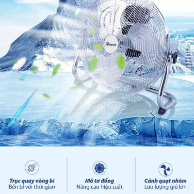 Quạt Công Nghiệp SOWUN SW828 Sải Cánh Nhôm 50cm, Công Suất 130W Diện Tích Làm Mát Rộng